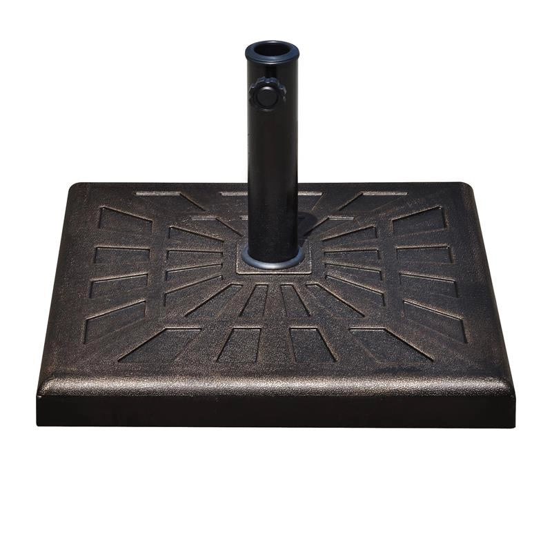 BASE PER OMBRELLONE QUADRATA DA 16,8 KG IN COLORE BRONZO