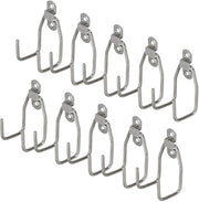 Haken per attrezzo, haken per parete, haken per garage | Capacità di carico 20 kg | Acciaio inossidabile | Set da 10 pezzi (52 x 55 mm)