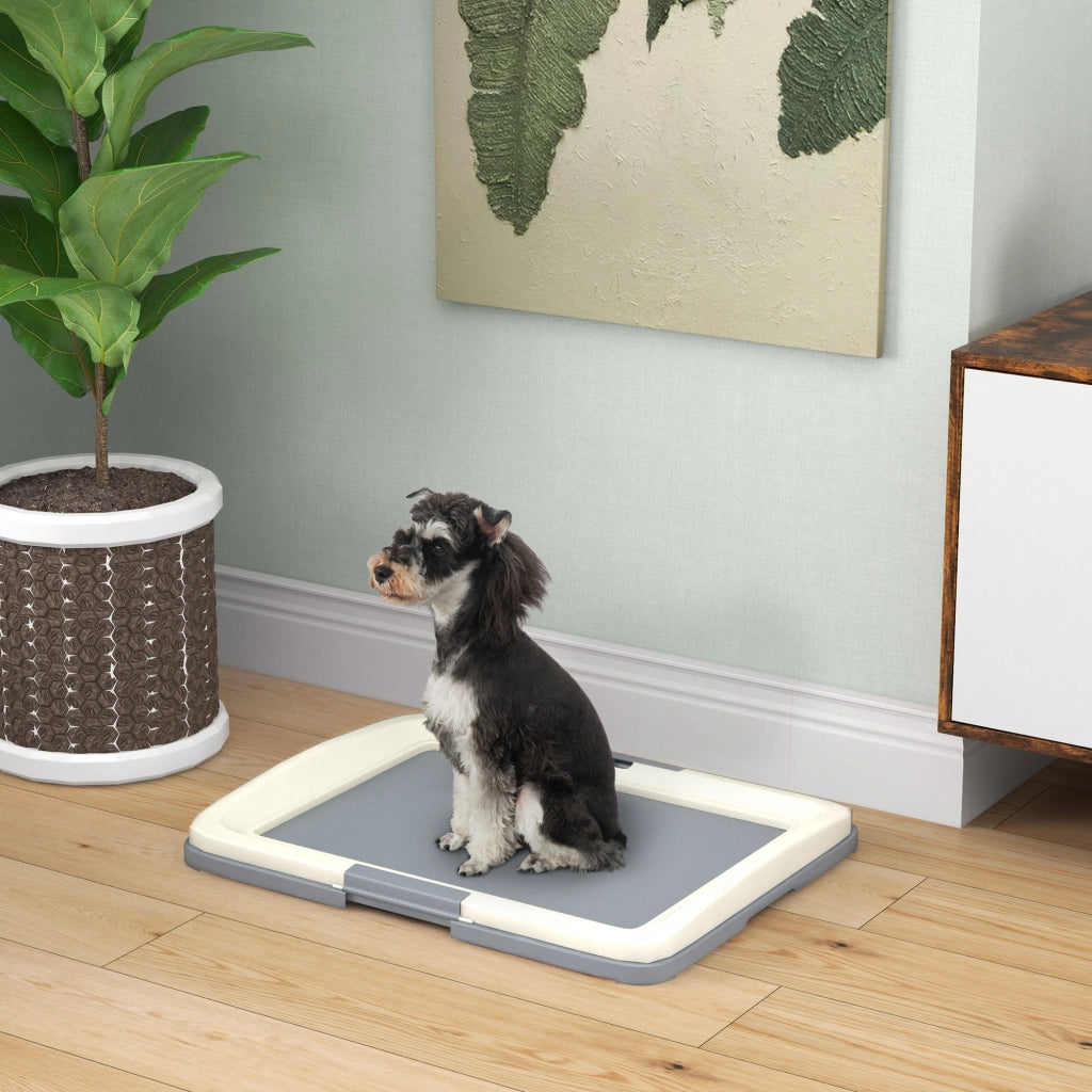 Toilette per Cani con Vassoio ¨C Xylo ¨C Grigio 63x48,5x6 cm