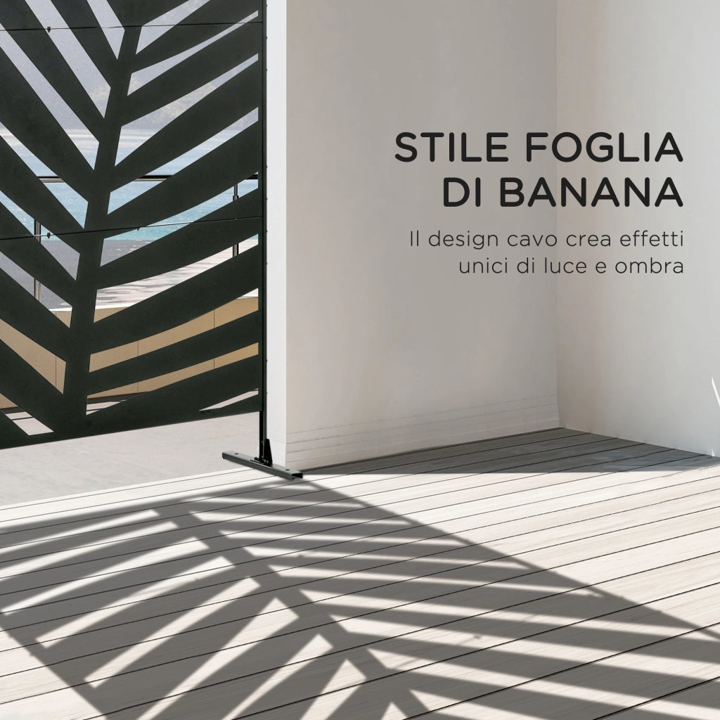 Separ¨¦ a 3 Ante in Acciaio ¨C Zephmum ¨C Nero 122x45x198 cm