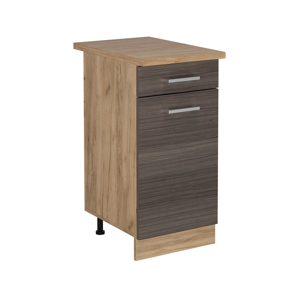 Mobiletto base per cucina R-Line Grigio nobile/Rovere dorato 40 cm, PL Rovere Vicco