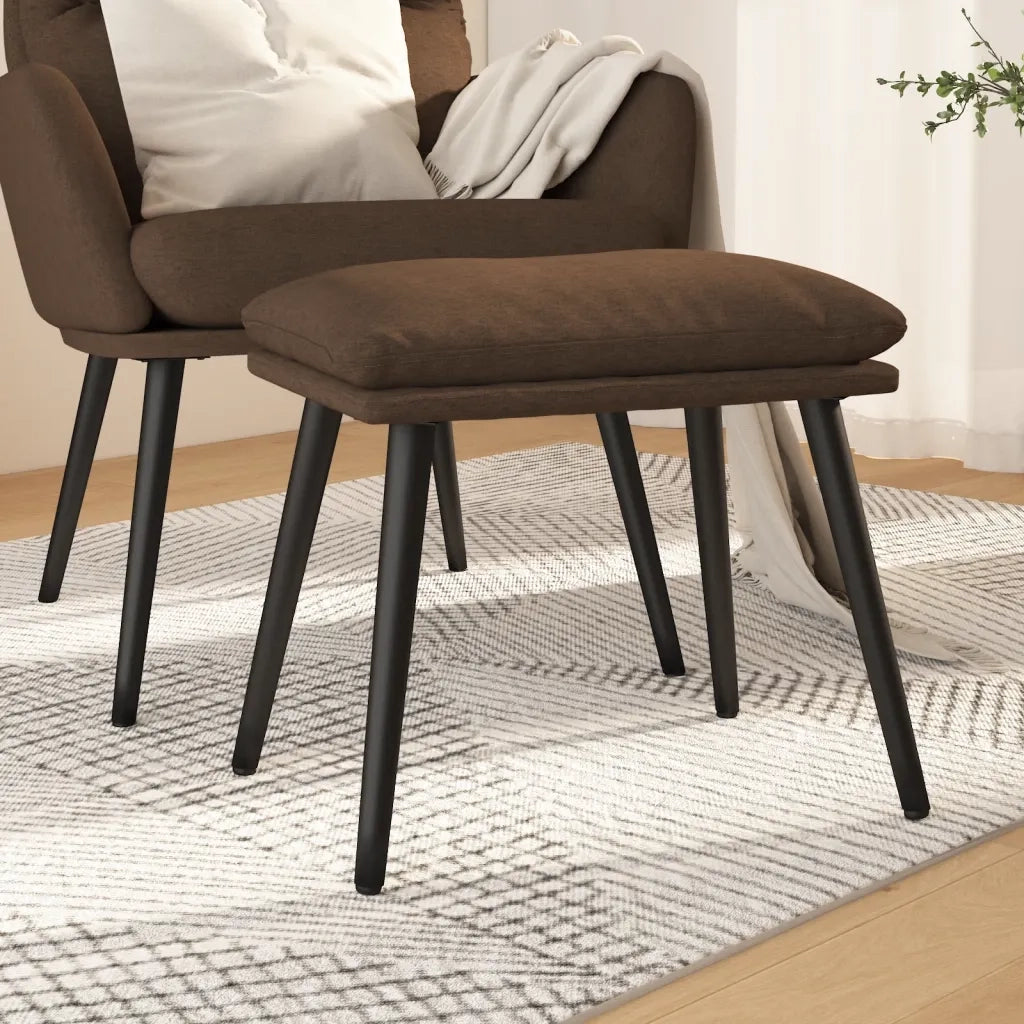Poggiapiedi Marrone 45x29,5x39 cm in Tessuto cod mxl 68977