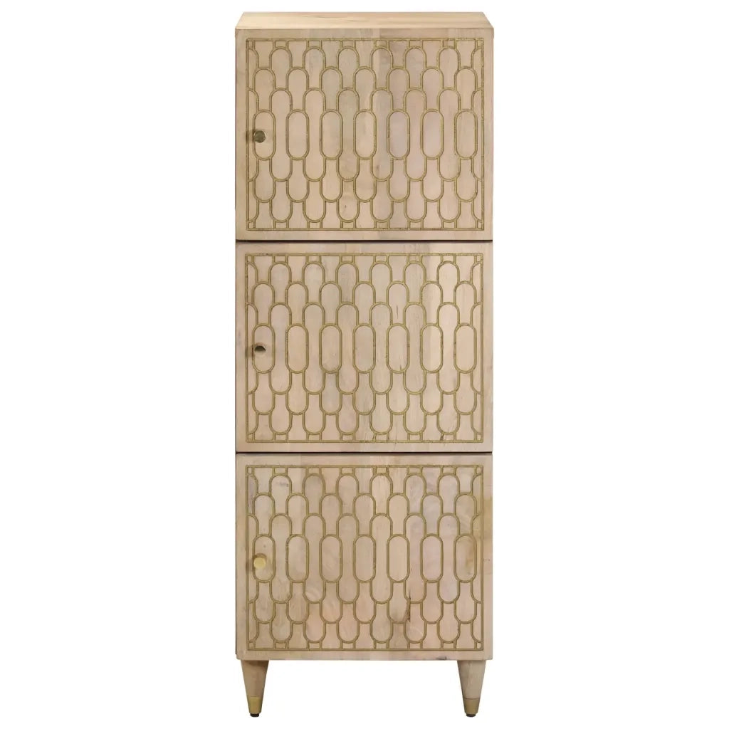 Credenza 40x33x110 cm in Legno Massello di Mango 358277