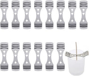 Sostegno per candele 14 pezzi - Apparecchio per centrare candele - Orecchiette per candele - Regolabile - Sostenibile - Resistente al calore - Accessori per candele