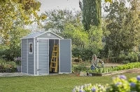 Casetta da Giardino Manor 6x5, Grigia, 185 X 152 X 226 h