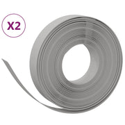 Bordature da Giardino 2 pz Grigie 10 m 10 cm in Polietilene CFW5934843