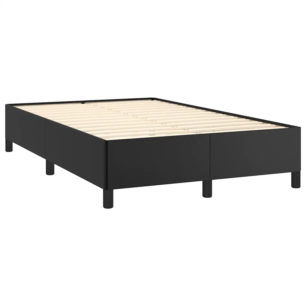 Giroletto a Molle con Materasso Nero 120x190 cm in Similpelle 3270445