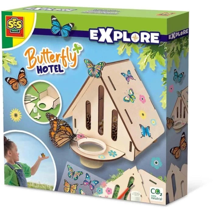 Hotel delle farfalle - Giocattolo educativo - SES CREATIVE - Costruisci e decora un hotel delle farfalle.