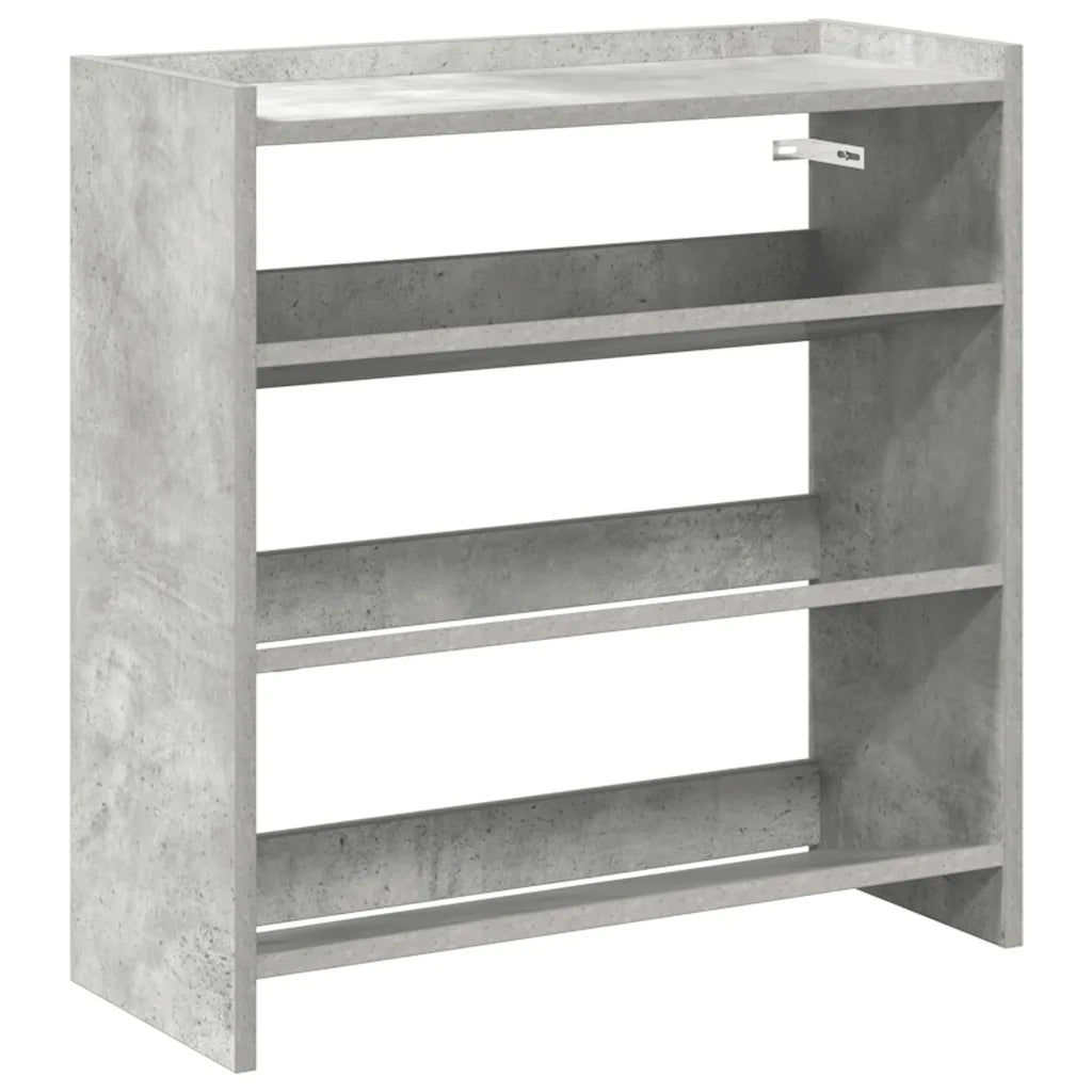Scarpiera-Scaffale per scarpe Grigio Cemento 60x25x62 cm in Legno Multistrato