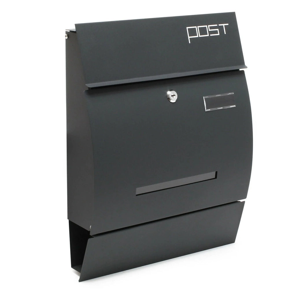 Cassetta postale dal design moderno porta giornali da parete antracite 16_0000062