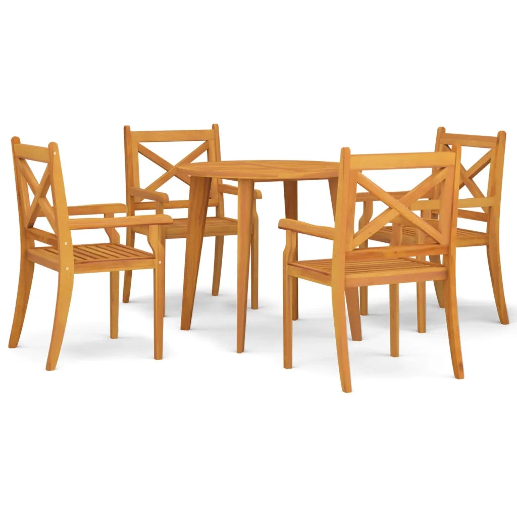 Set Mobili da Pranzo per Giardino 5 pz Legno Massello di Acacia 3057998