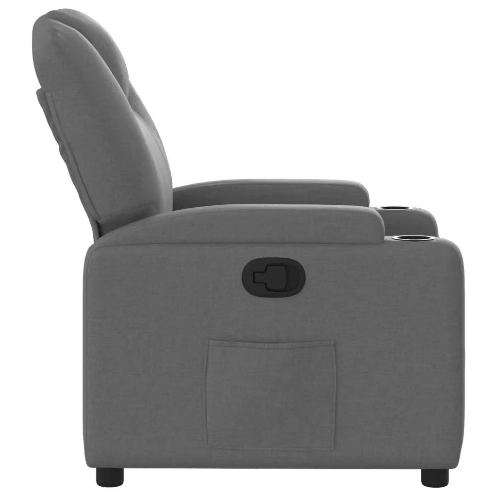 Divano Sedia-Poltrona reclinabile in tessuto grigio scuro 160182