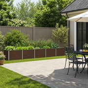 Letto rialzato da giardino Nero 400 x 80 x 55 cm 8006429