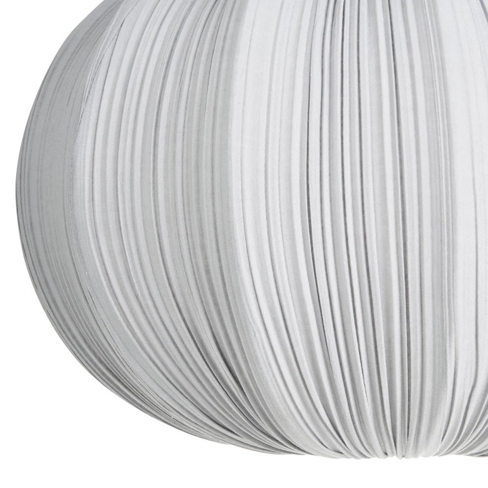 Lampada a sospensione con paralume in cotone grigio dal design moderno per soggiorno