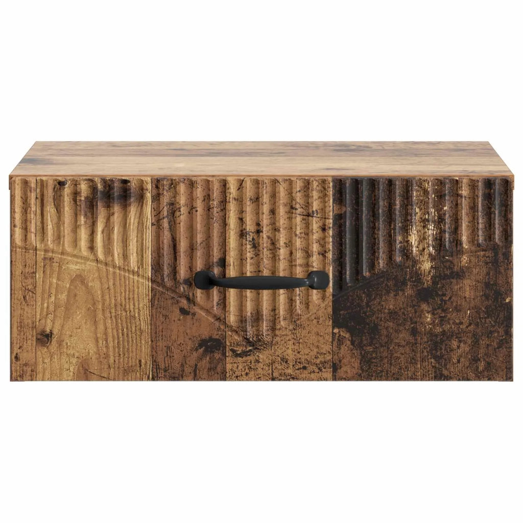 Mobiletto da notte a muro Legno antico 49 x 34,5 x 20 cm