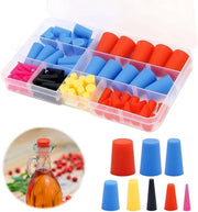 Assortimento di 60 pezzi di stop di gomma massiccia - stop conico - stop in silicone - stop conica - per verniciatura a polvere - contenuto HTML richiesto