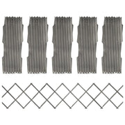 Recinzione a Traliccio 5 pz in Massello Abete Grigio 180x30 cm