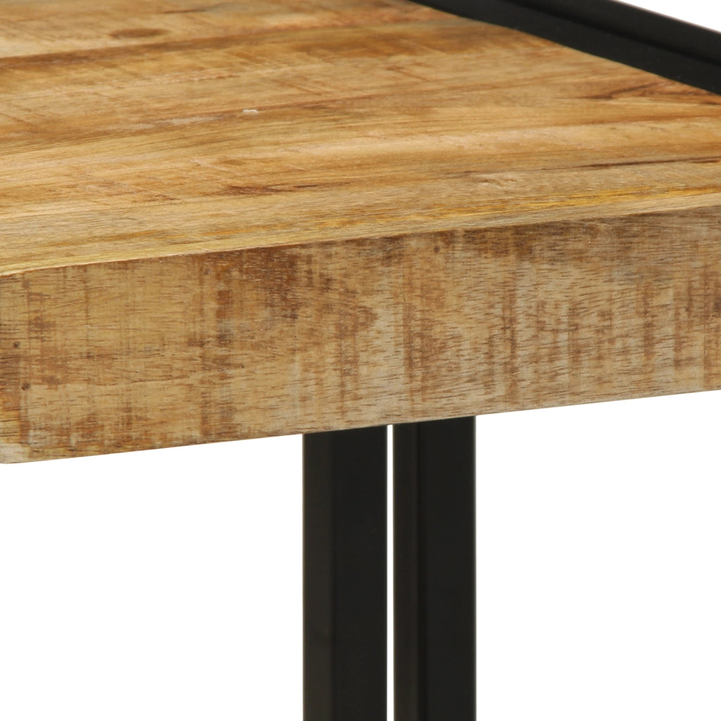 Tavolino da caffÃ¨ 40x50x38 cm in legno massello grezzo di mango
