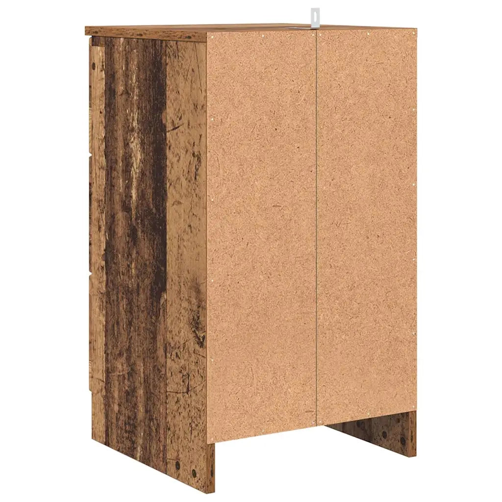Armadio da Notte con cassetto Legno vecchio 38 x 38 x 66 cm