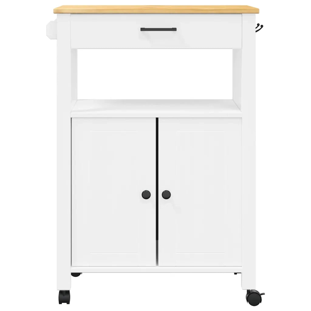 Carrello da Cucina-Scaffale per Cucina MONZA 60x40x88,5 cm in Legno Massello di Pino 580001