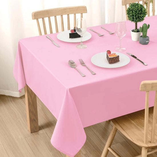 Tavolo da pranzo - Asciugabile - Rosa - Impermeabile - Protezione contro macchie - Ideale per pranzi e feste - 90 x 90 cm