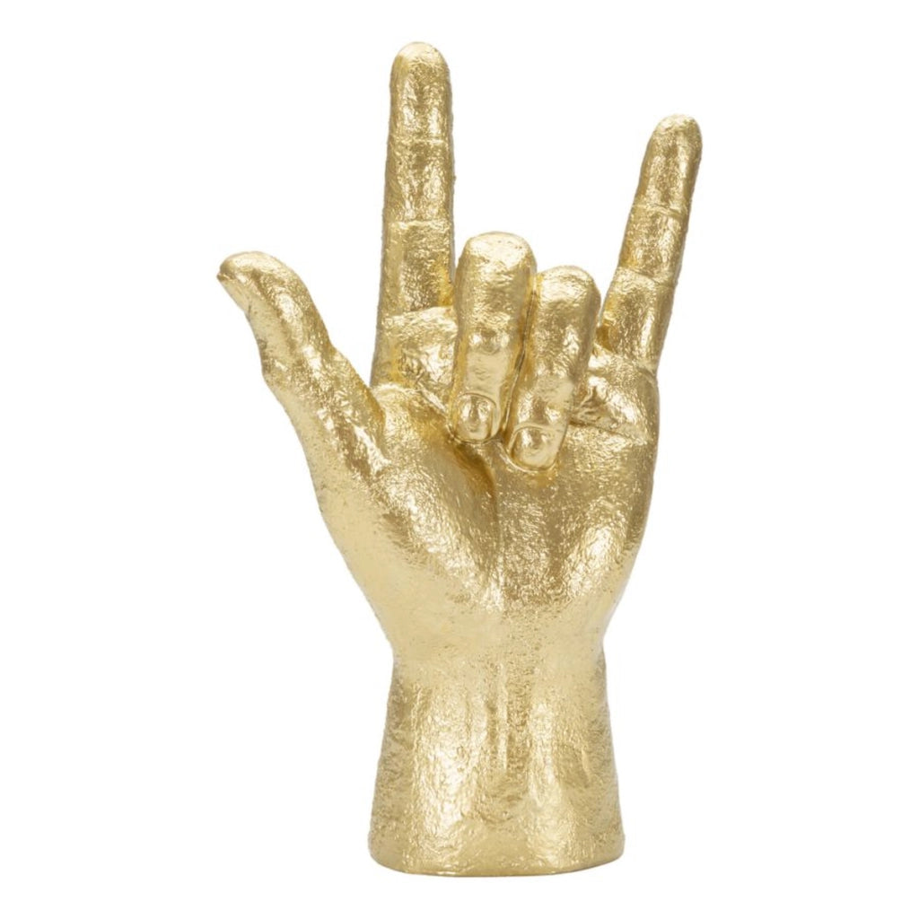 Scultura Mani 4, Oro, Poliresina, 14,5x7x23 cm