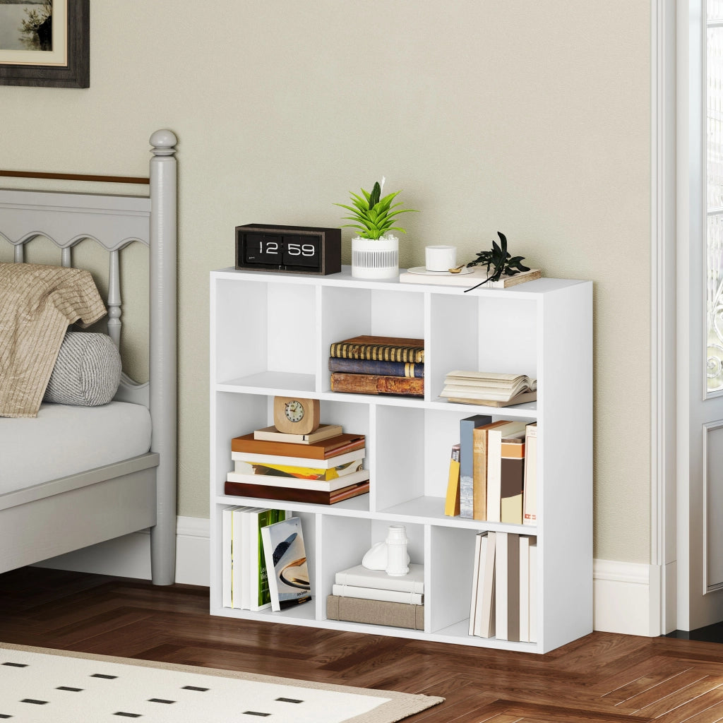 Libreria scaffale con scomparti ¨C zephmum ¨C bianco 74.3x24x80cm