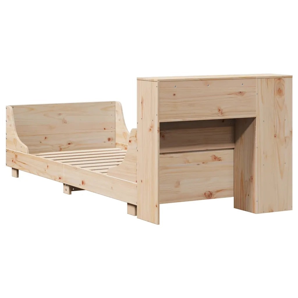Giroletto senza Materasso 100x200 cm in Legno Massello di Pino 3323782