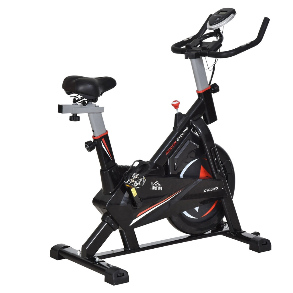 Cyclette da Casa Professionale ¨C zephmum ¨C Acciaio Nero, Volano 10kg, Capacit¨¤ 120kg