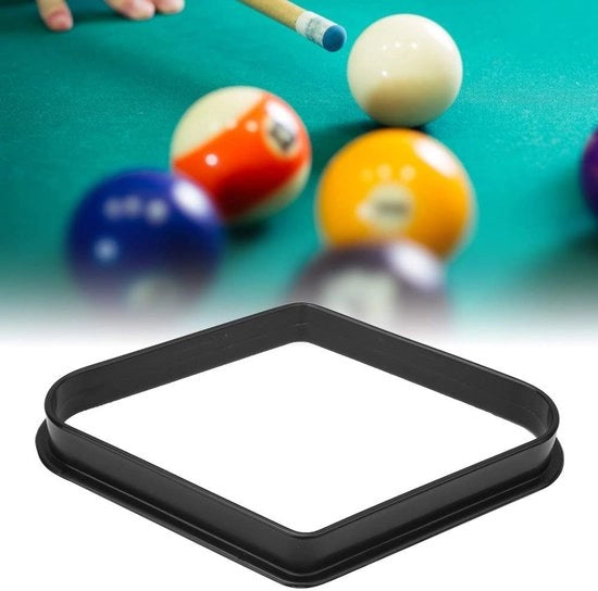 Kit di accessori per snooker e bilardo professionale 9 palline, rack a forma di triangolo, set da 2 pezzi