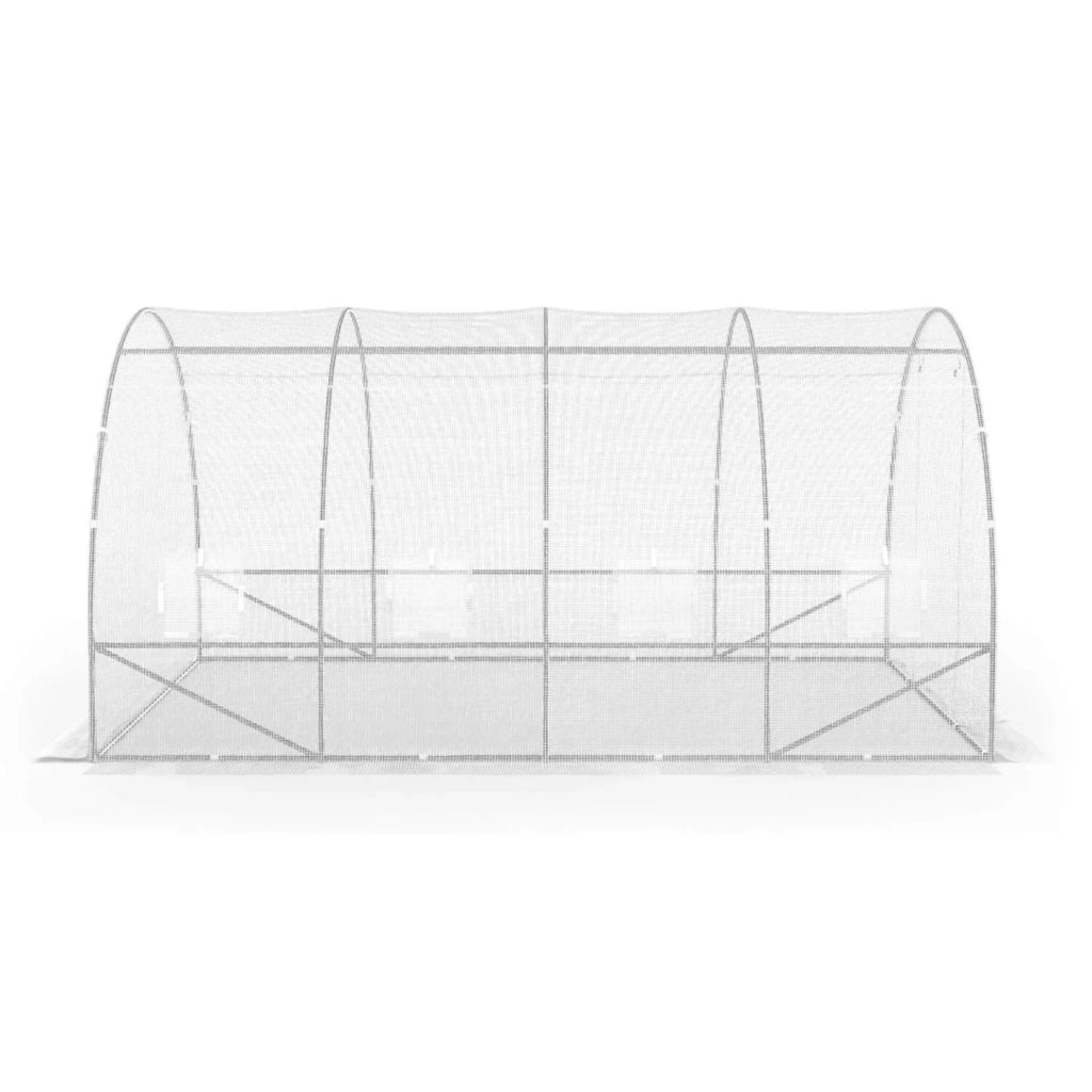 IDMarket - Telone di ricambio per serra da giardino a tunnel da 12 m² (4 x 3 x 2 m), resistente ai raggi UV, con porta e finestre, modello