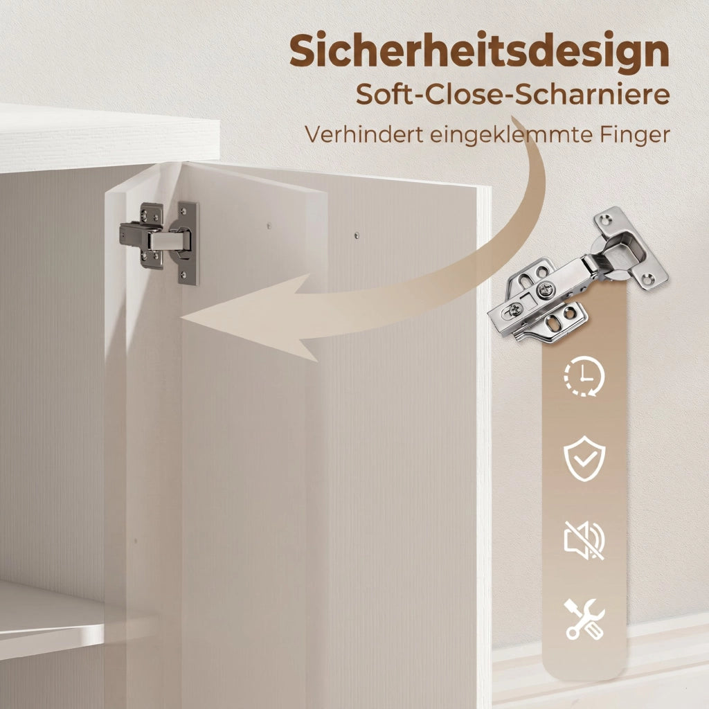 Scrivania con cassetti e armadio ¨C zephmum ¨C Bianco 140x