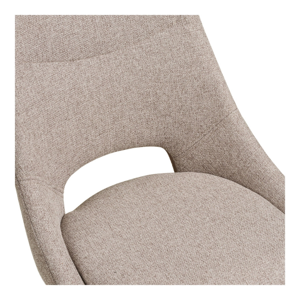 Set di 2 Sedie Dokka, Beige, Tessuto, 57,5x52x87,5 cm