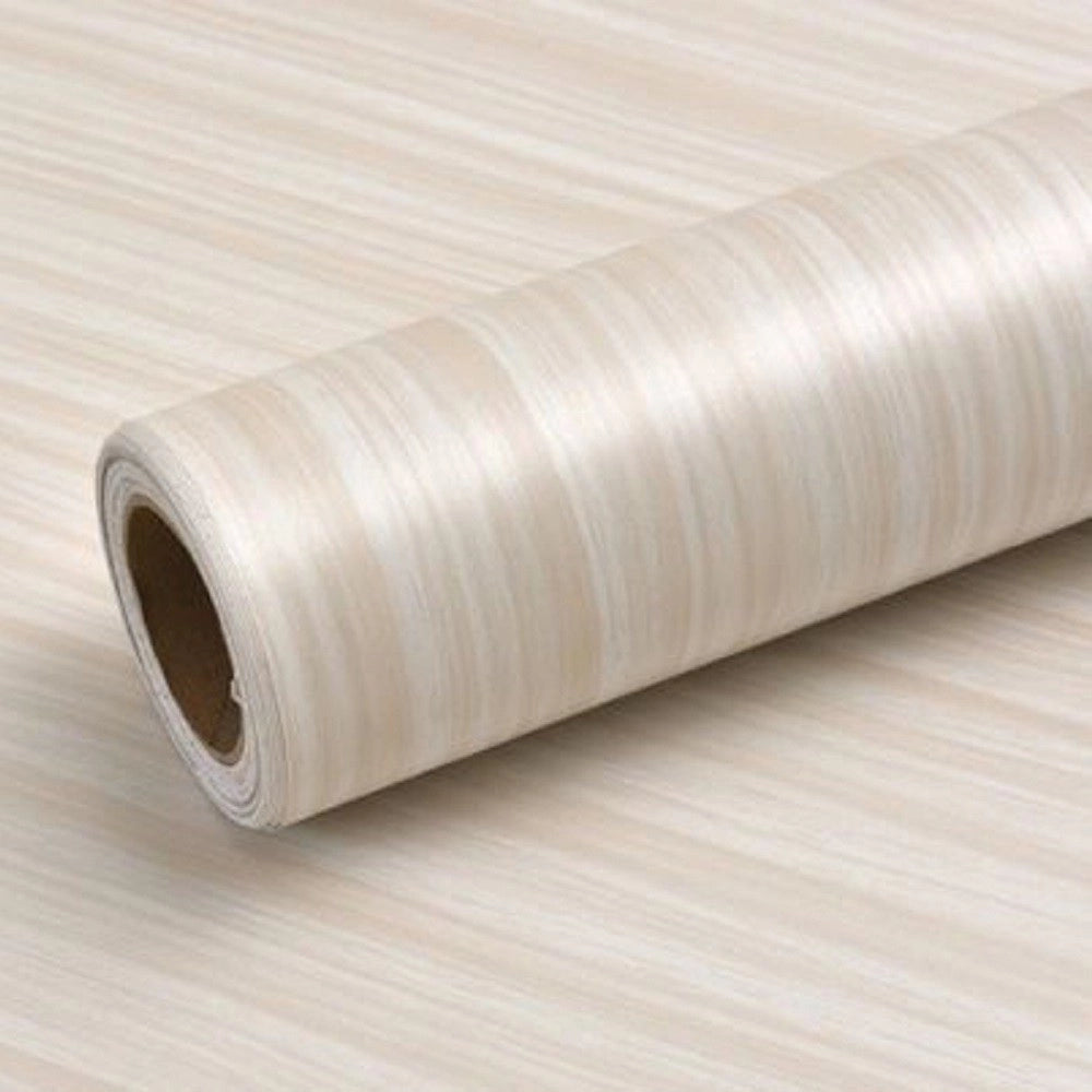 Trade Shop - Rotolo Pellicola Adesiva Effetto Legno Chiaro 45cmx2m Cassetti Mobili Parati -