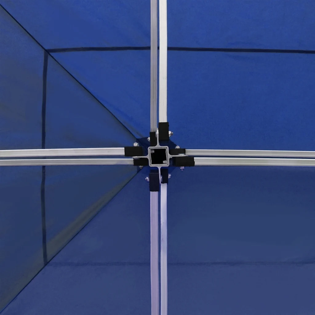 Gazebo | Pergolato Professionale Pieghevole Alluminio con Pareti 6x3 m Blu