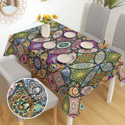 Tappeto da tavolo impermeabile, Mandala Tappeto da tavolo per esterno resistente al tempo Tappeto da tavolo impermeabile in poliestere per tavolo da giardino dimensioni 140x180 cm