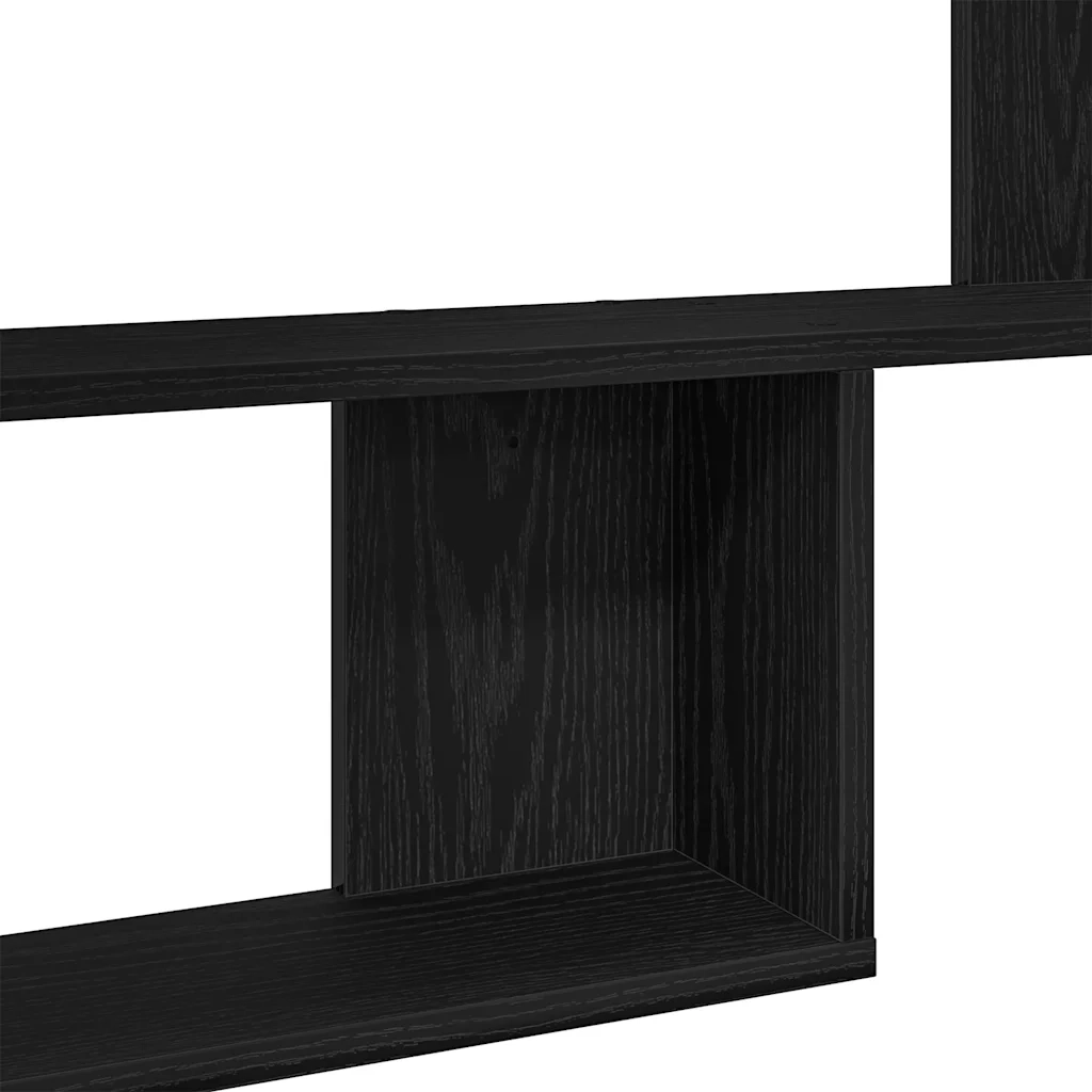 Scaffale a Parete Rovere Nero 100x15x70 cm in Truciolato