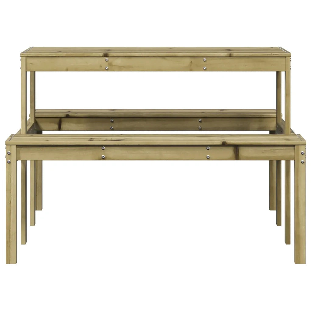 Tavolo da Picnic 110x134x75 cm in Legno Impregnato di Pino 832561