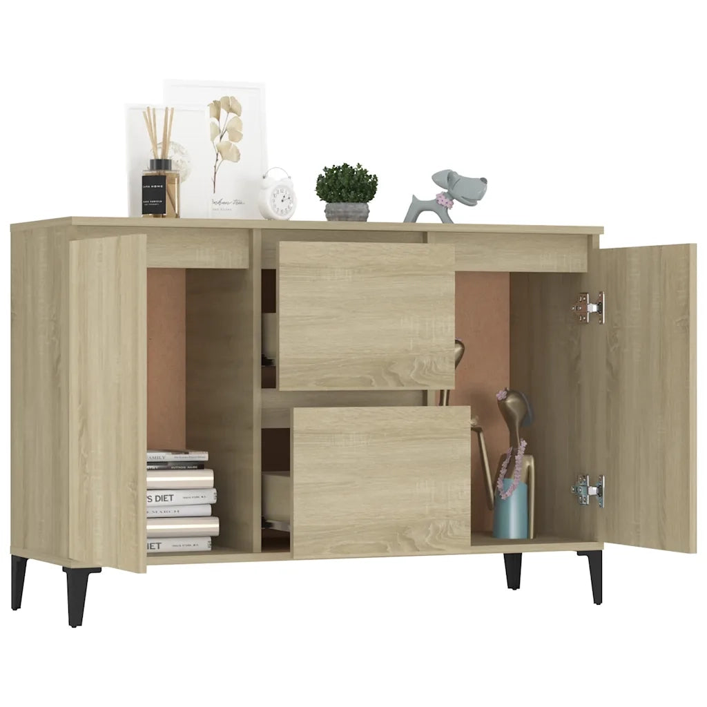 Credenza | Madia | Buffet da pranzo | Armadio da pranzo Rovere Sonoma 102x35x70 cm in Legno Multistrato
