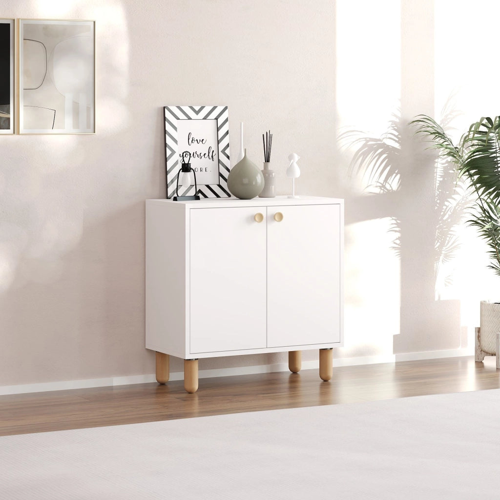Credenza in legno "Lina" - 72 x 36 x 73 cm - Bianco