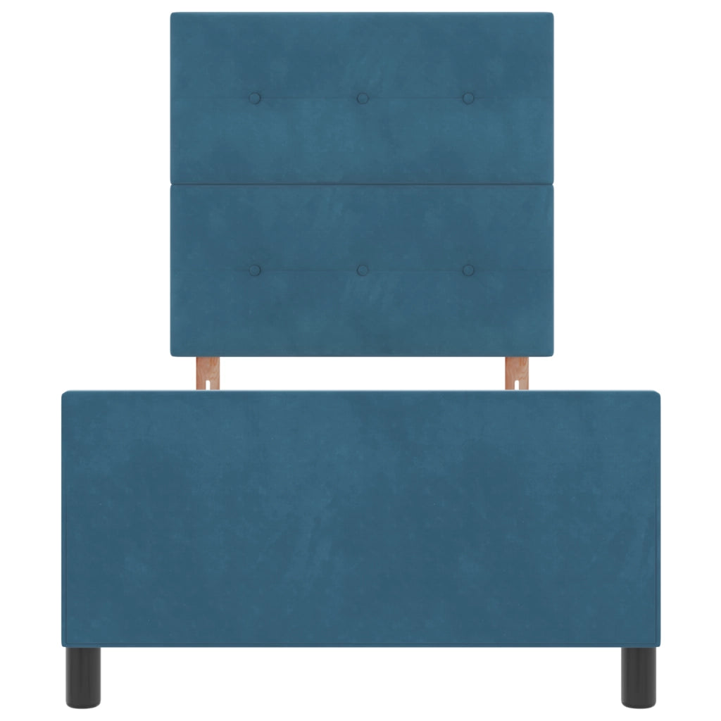 Letto Matrimoniale Blu Scuro 80x200 cm Velluto