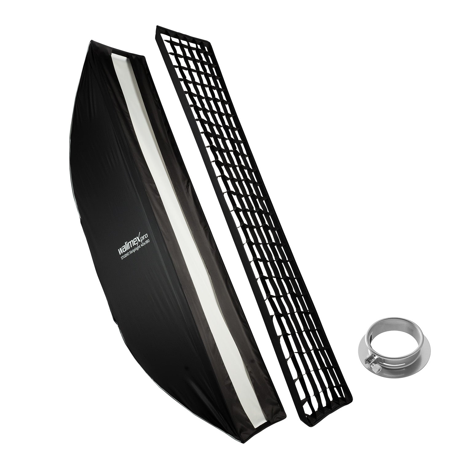 Studio Striplight Softbox 40x180cm + adattatore softbox per Profoto (diametro esterno: 15,2 cm), ruotabile a 360°, include griglia, maschera, adattatore Bowens e borsa per il trasporto