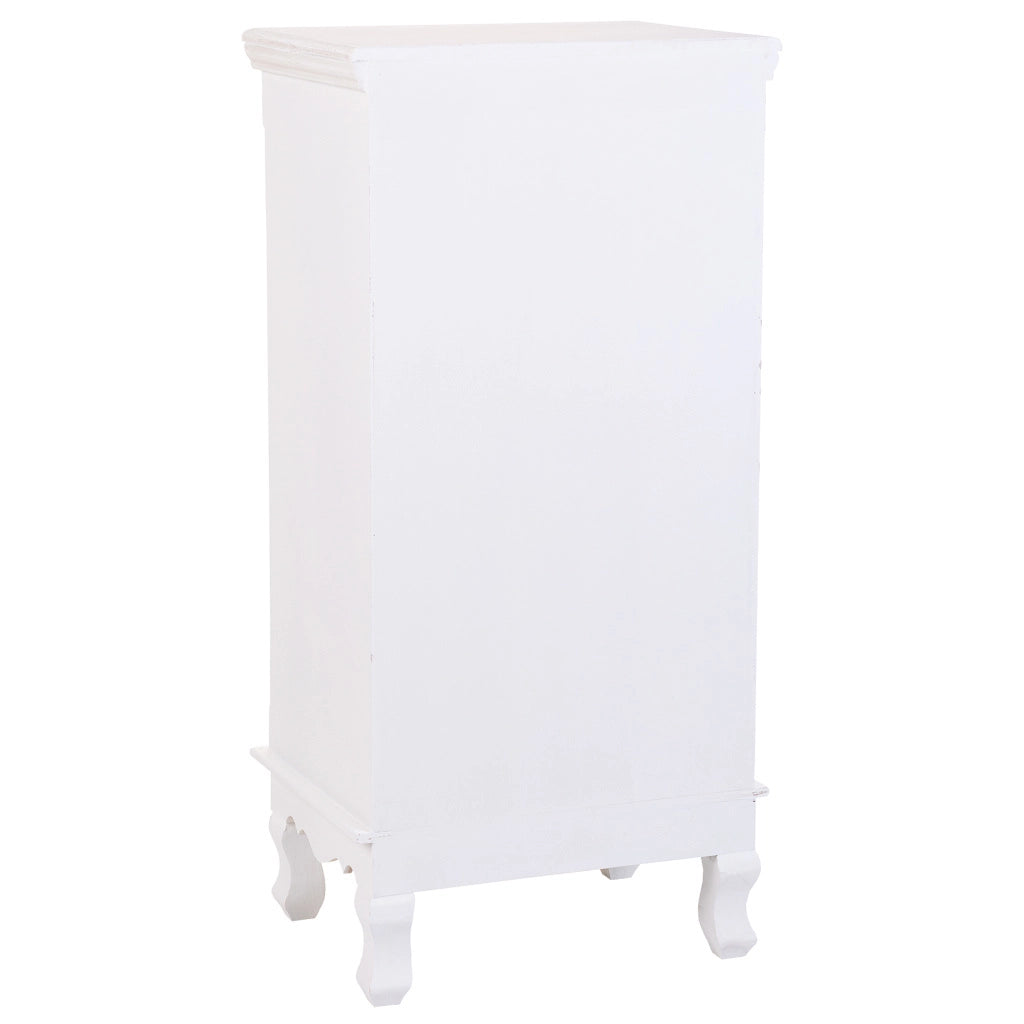 Cassettiera in legno bianco 40x30x82
