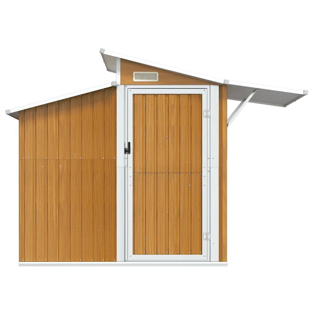 Capanno da Giardino Marrone 270x130x208,5 cm Acciaio Zincato CFW2607330
