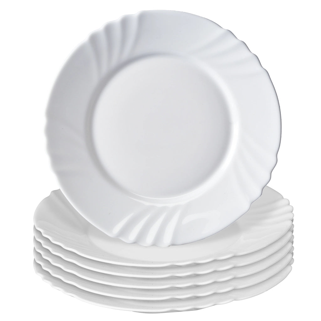 Set di 6 piatti da dessert KADAX da 20 cm, colore bianco.