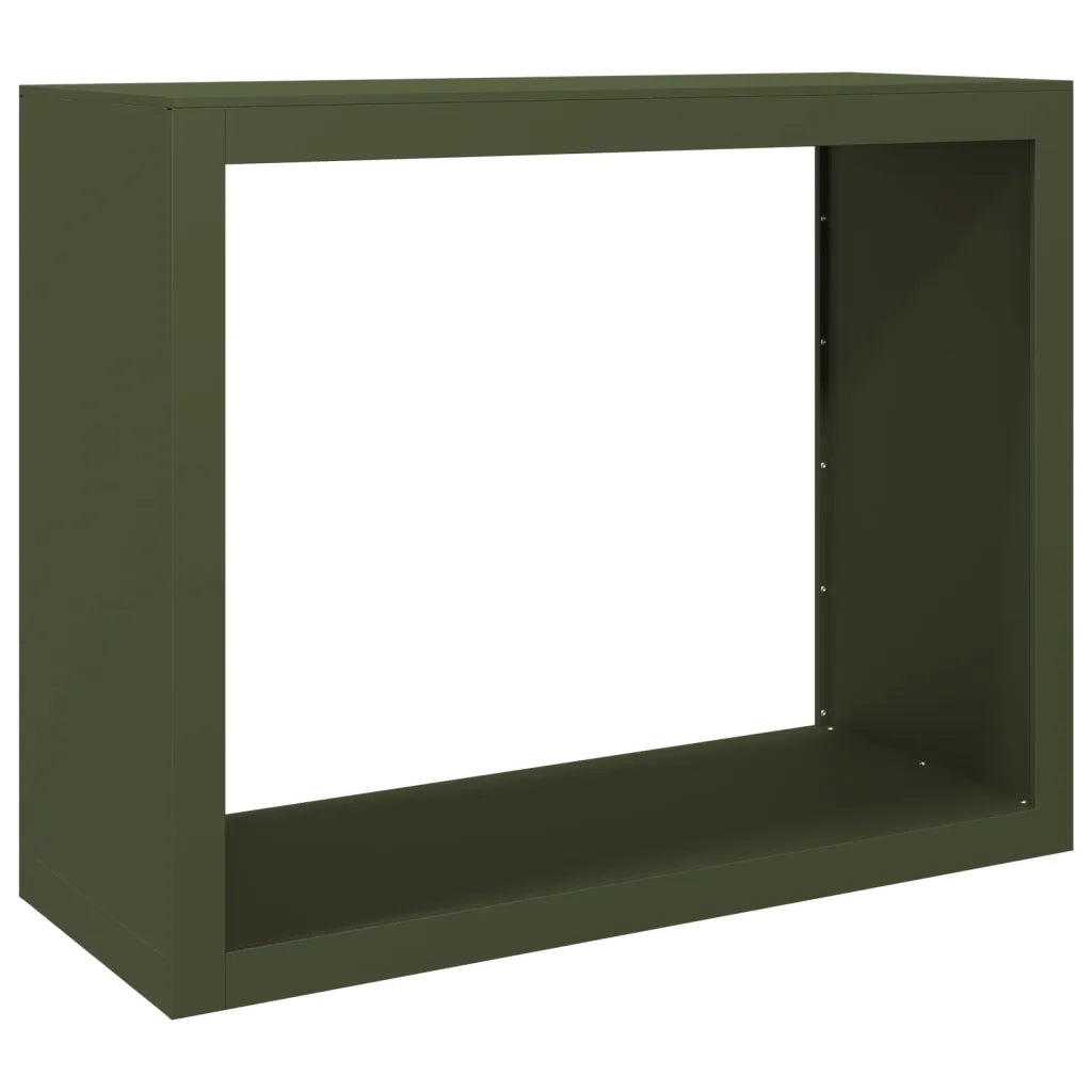 Rastrelliera per Legna da Ardere-Portalegna Verde 100x40x80 cm in Acciaio