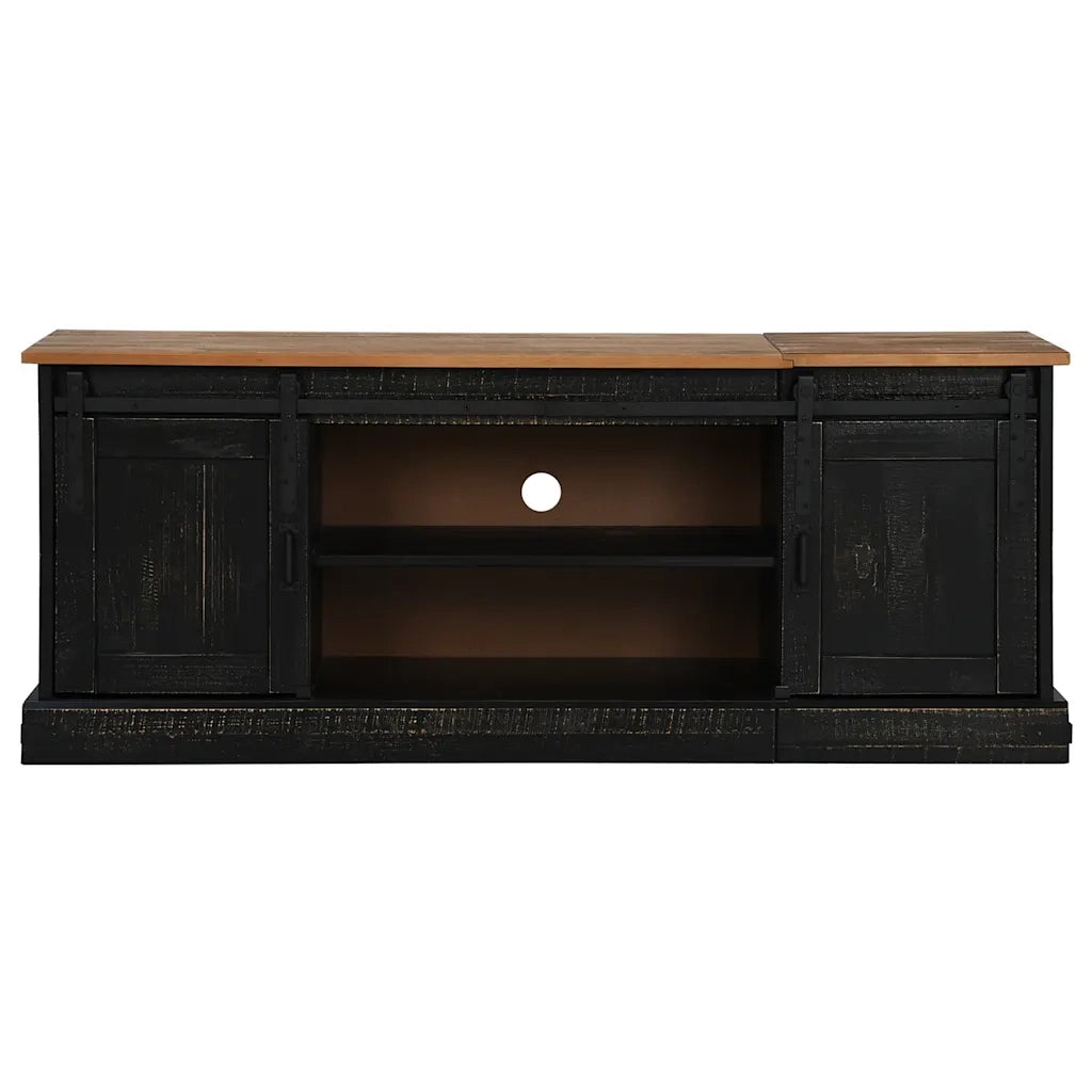 Mobile Porta TV HALDEN 2 Ante Scorrevoli Nero 150x40x60 cm 4018416