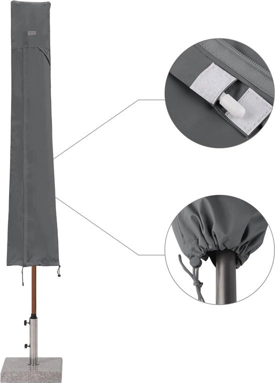 Copriparasole per ombrellone Ø 350 cm - Copertura impermeabile con aperture di ventilazione per giardino e balcone