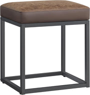 LUIZ Collezione - Sgabello Rettangolare, Sgabello da Trucco, Poggiapiedi, Piano Reversibile, Tavolino, Portata 300 kg, per Camera da Letto Soggiorno Ingresso, Marrone Noce LOM079K01