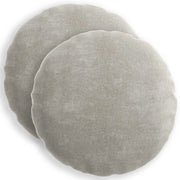 Federa 2 pz HEERLEN Grigio Chiaro Ø 40 cm Tessuto Chenille 922309